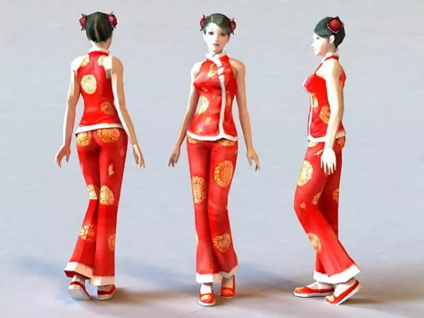 Anime Kawaii Girl 3d model