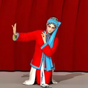 Chinese Peking Opera Woman 3d model
