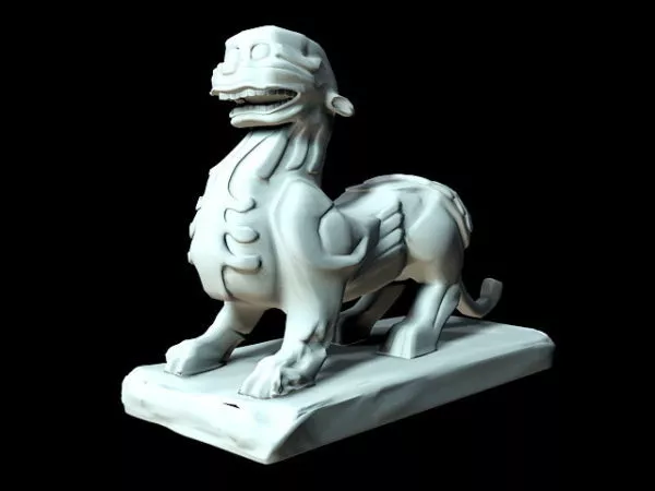 Chinese Qilin Stone Statue 3d model Chinese Qilin Stone Statue 3d model
