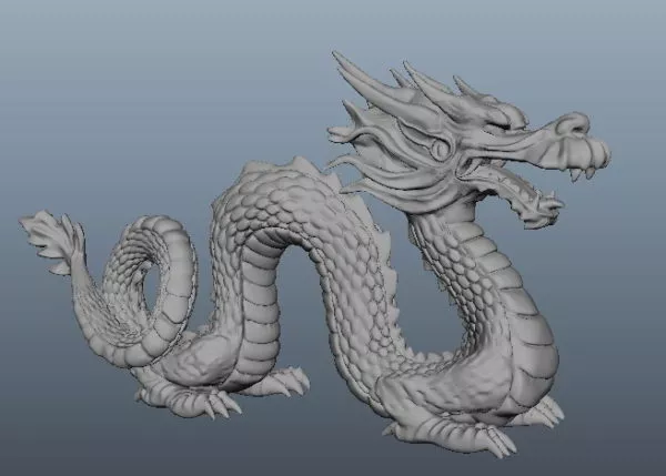 Chinese Ancient Dragon Statue 3d model