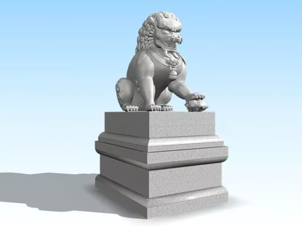 Chinese Stone Lion 3d model Chinese Stone Lion 3d model