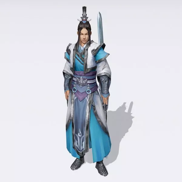 Chinese Swordsman Character 3d model Chinese Swordsman Character 3d model