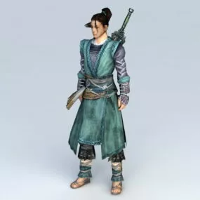 Chinese Swordsman Concept Art Character 3d model