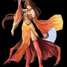 Chinese Warrior Anime Girl 3d model