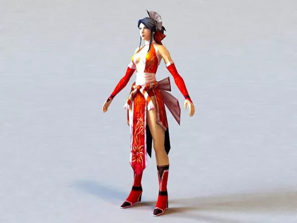 Chinese Warrior Girl 3d model Chinese Warrior Girl 3d model