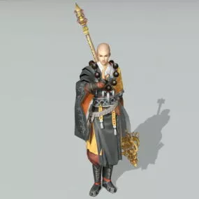 Chinese Warrior Monk 3d model