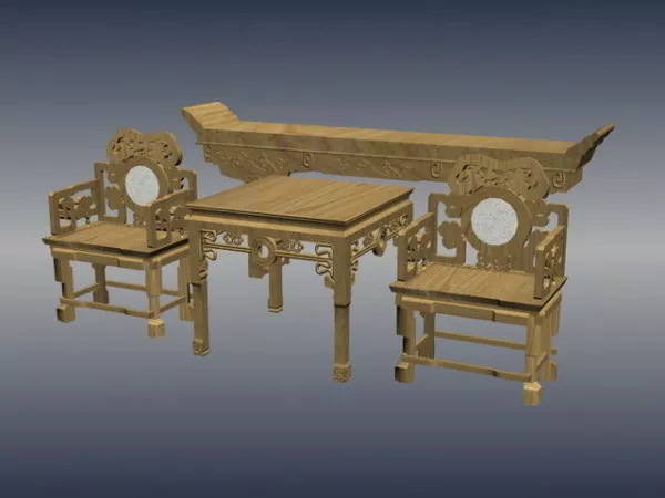 Chinese Ancient Furniture Set 3d model Chinese Ancient Furniture Set 3d model