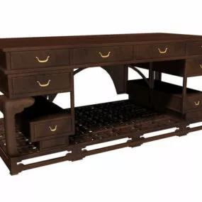 Chinese Antique Office Desk 3d model