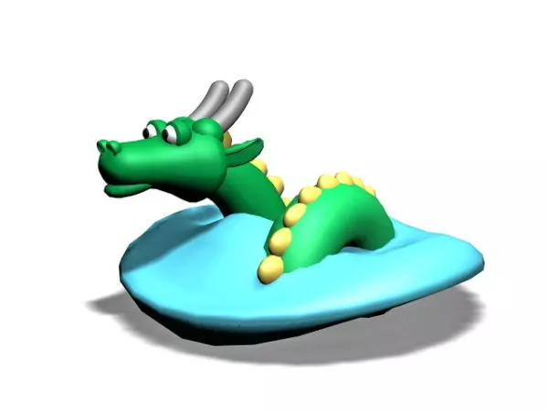 Lion Dragon On Pillar 3d model
