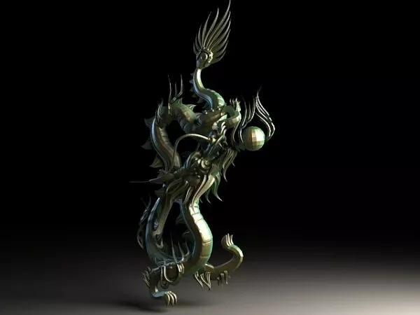 Blue Western Dragon 3d model