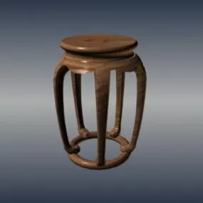 Chinese Furniture Classic Round Stool 3d model