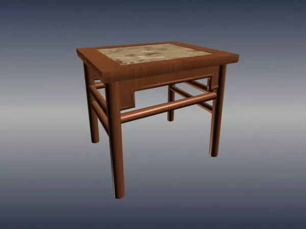 Chinese Traditional Classic Square Stool 3d model Chinese Traditional Classic Square Stool 3d model