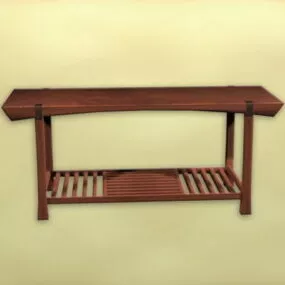 Chinese Traditional Tea Table Furniture 3d model