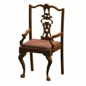 Chippendale Cabriole Leg Chair 3d model