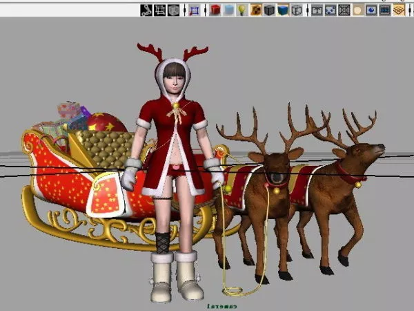 Girl With Deodorant Cosmetic 3d model