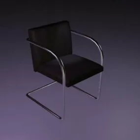 Chrome Steel Cantilever Chair 3d model