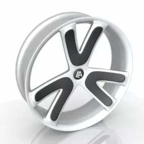 Chrome Wheel Rim 3d model