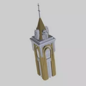 Church Bell Tower 3d model