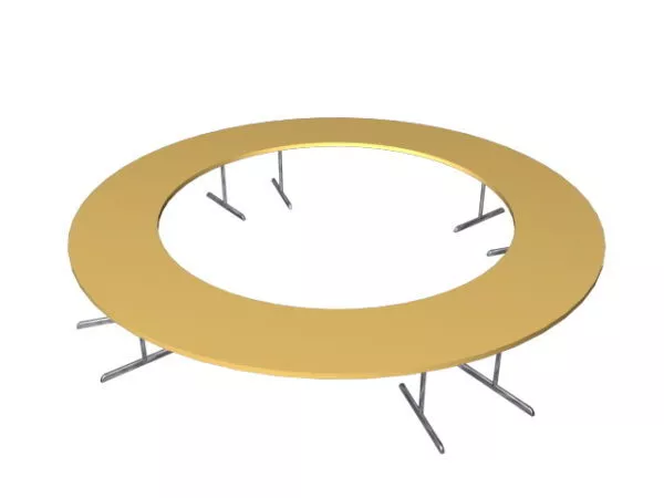 Wooden Circle Conference Table 3d model Wooden Circle Conference Table 3d model