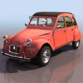 Citroen 2cv 4-door Landaulet 3d model