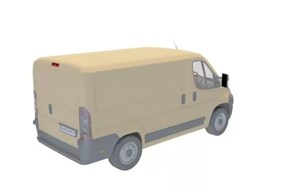 Antique Camper Van 3d model