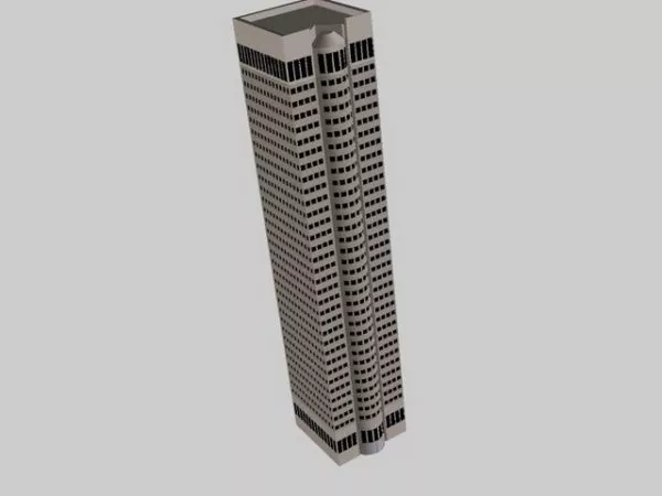 Old Water Tower Steel Frame 3d model