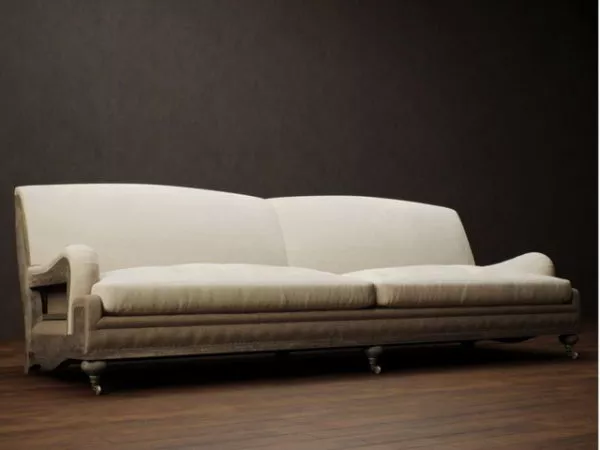 Classic Fabric Settee Couch 3d model Classic Fabric Settee Couch 3d model
