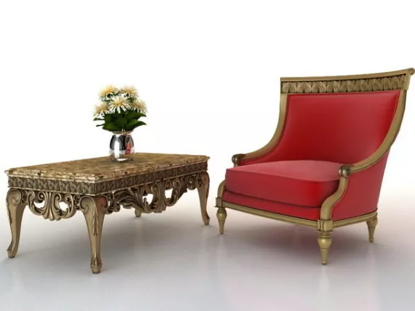 Classic Sofa Andcoffee Table 3d model Classic Sofa Andcoffee Table 3d model