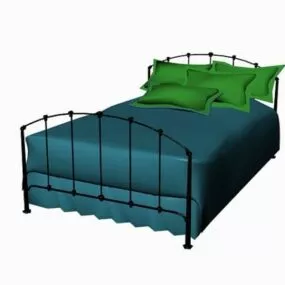 Classic Iron Bed 3d model