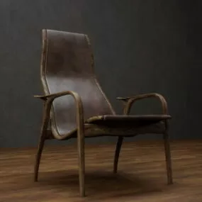 Classic Leather Reclining Chair 3d model