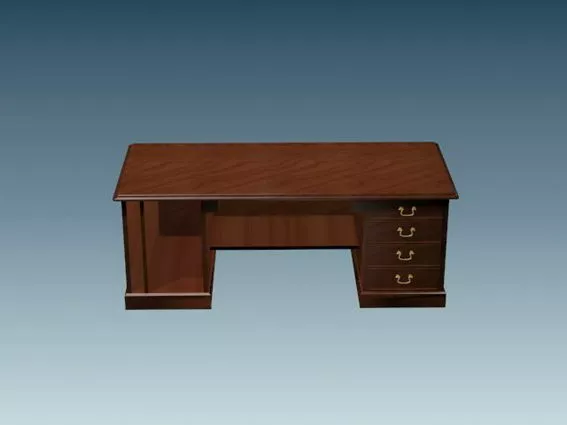Classic Office Desk 3d model Classic Office Desk 3d model