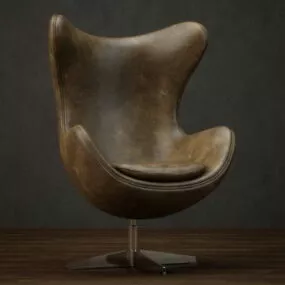 Classic Style Of Leather Egg Chair 3d model