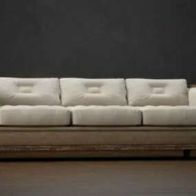 Classic Three Cushion Couch 3d model