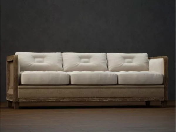 Classic Three Cushion Couch 3d model Classic Three Cushion Couch 3d model