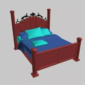 Classic Twin Bed 3d model