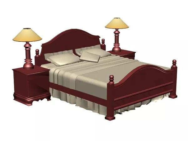 Nightstand L Frame Shape 3d model