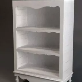 Classic Wood Bookcase 3d model