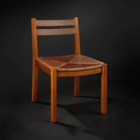 Classic Wooden Dining Chair Furniture 3d model