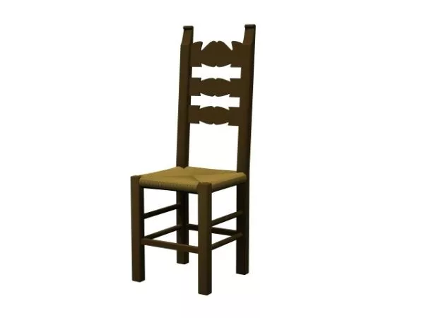 Classical Folk Chair 3d model Classical Folk Chair 3d model