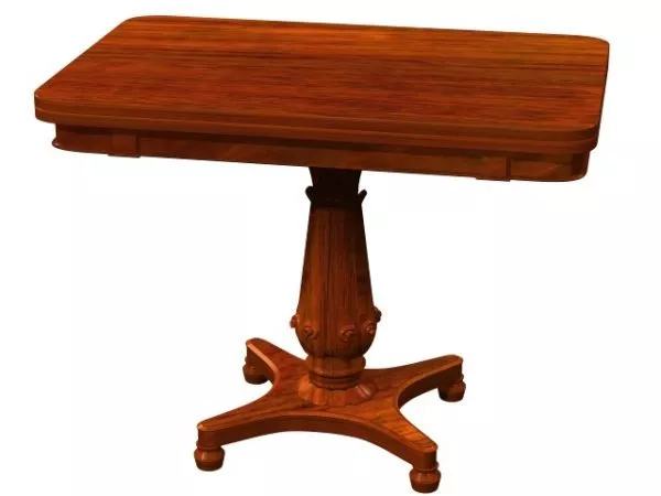 Classical Rosewood Card Table 3d model Classical Rosewood Card Table 3d model