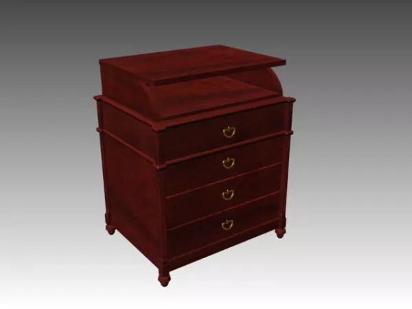 Classical Rosewood Nightstand 3d model Classical Rosewood Nightstand 3d model