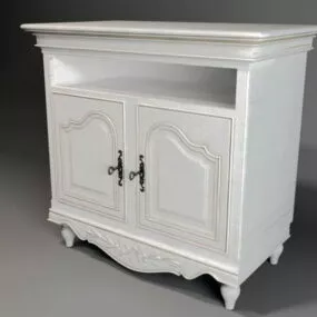 Classical Wood Tv Stand 3d model