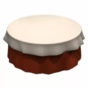 Clothed Banquet Table 3d model