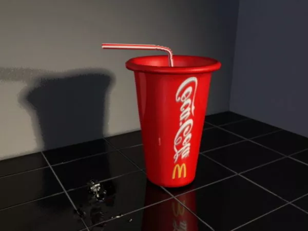 Coca Cola Cup And Straw 3d model Coca Cola Cup And Straw 3d model