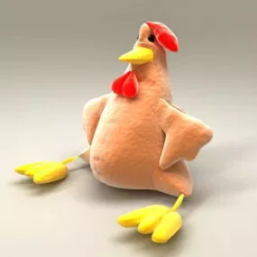Cockerel Stuffed Toy 3d model