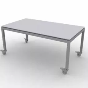 Coffee Table With Wheels Furniture 3d model