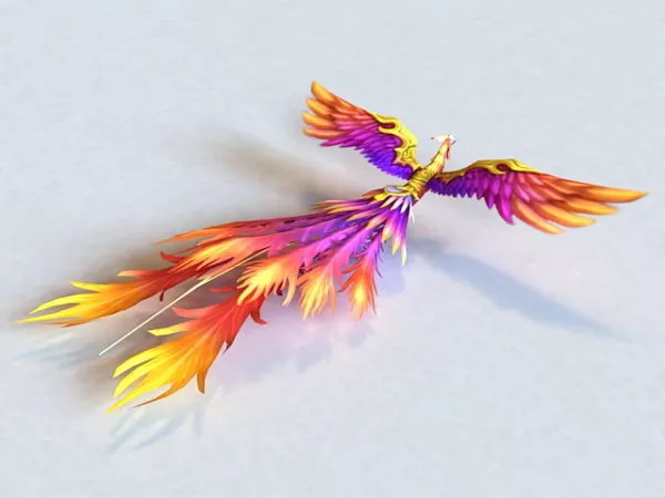 Colorful Phoenix Bird 3d model Colorful Phoenix Bird 3d model