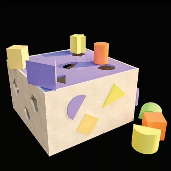 Colorful Wooden Toy Bricks 3d model Colorful Wooden Toy Bricks 3d model