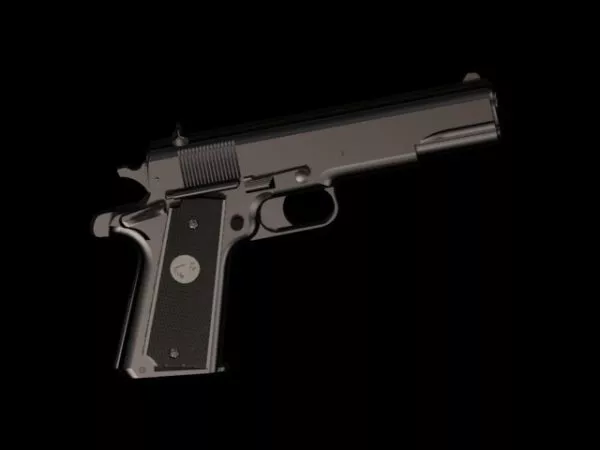 Old Colt Gun 3d model
