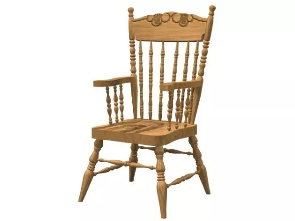 Comb-back Windsor Armchair 3d model Comb-back Windsor Armchair 3d model